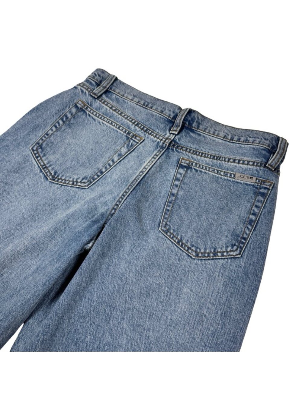 Joe's Jeans Low Rise Wide Leg Jeans 27 Light Wash Relaxed Grunge Minimalist - Picture 6 of 14